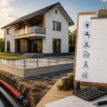 Investitor pregledava troškovnik gradnje montažne kuće uz listu komunalnih priključaka i dozvola